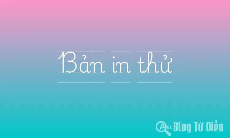 Bản in thử