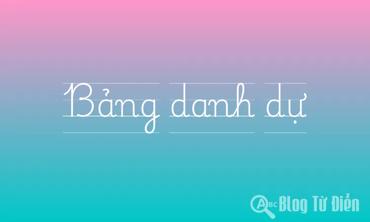 Bảng danh dự