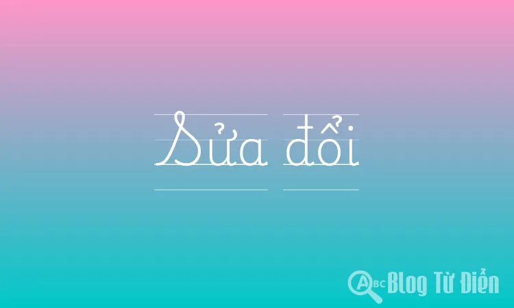 Sửa đổi