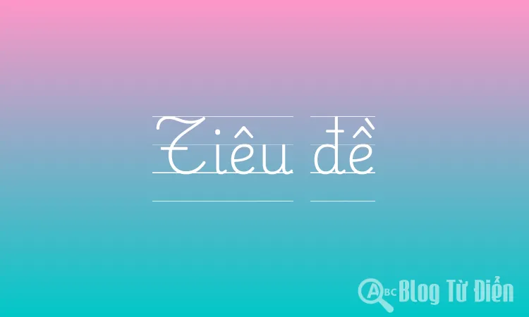 Tiêu đề