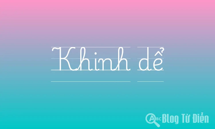 Khinh dể