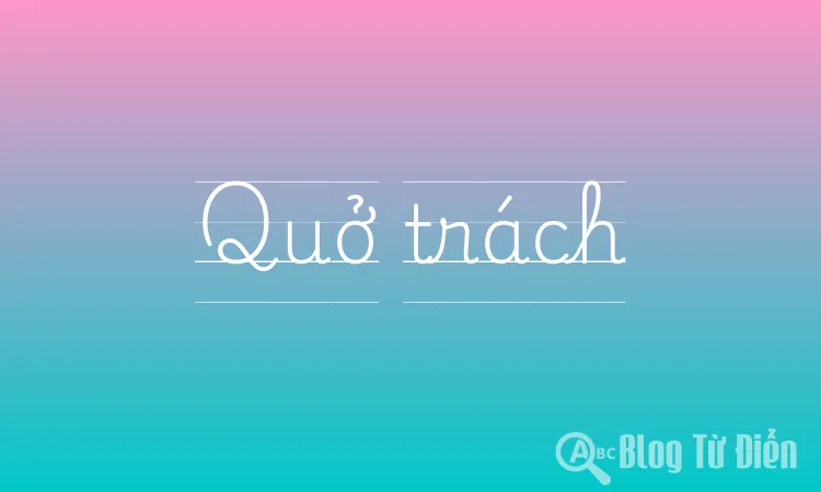 Quở trách