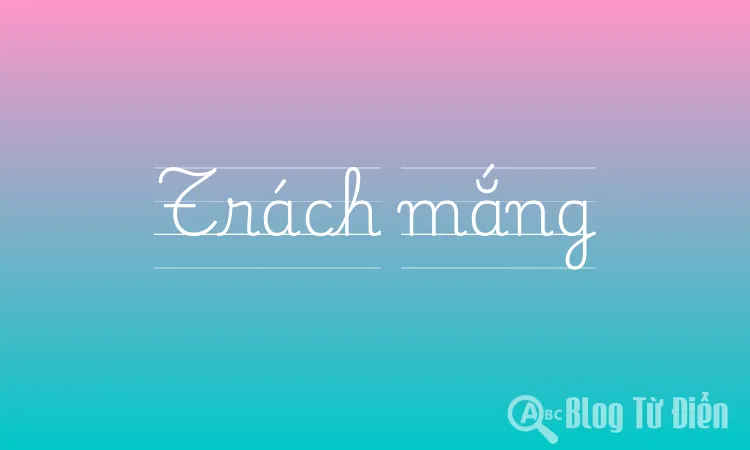 Trách mắng