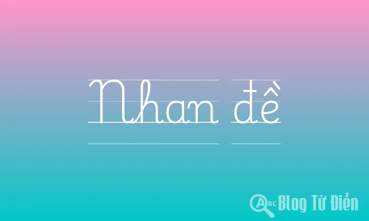 Nhan đề
