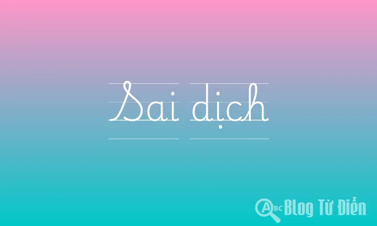 Sai dịch
