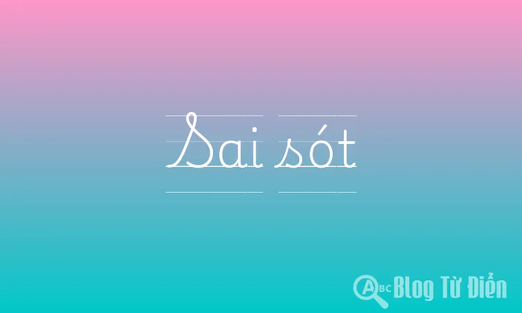 Sai sót
