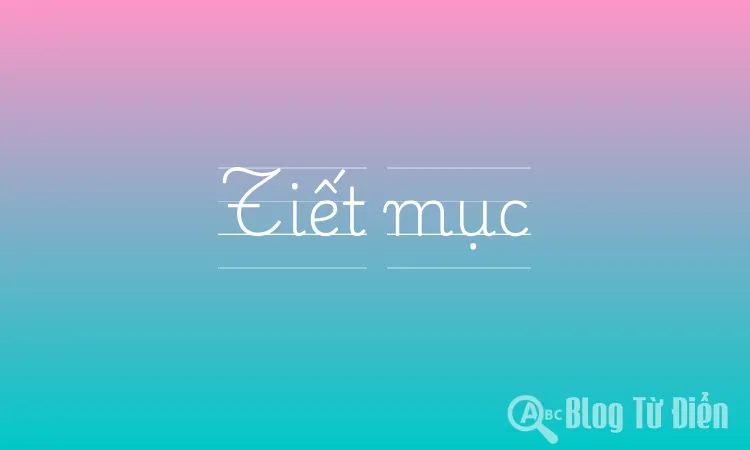 Tiết mục