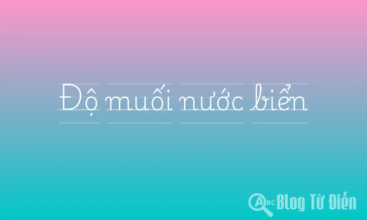 Độ muối nước biển