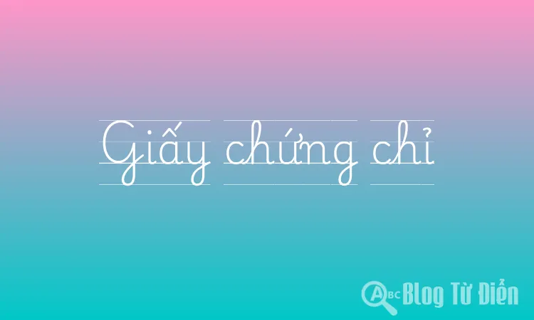 Giấy chứng chỉ