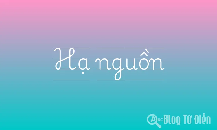 Hạ nguồn