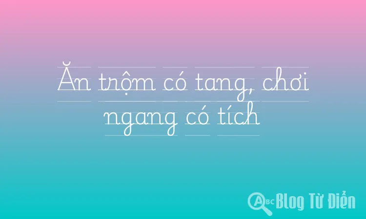 Ăn trộm có tang, chơi ngang có tích