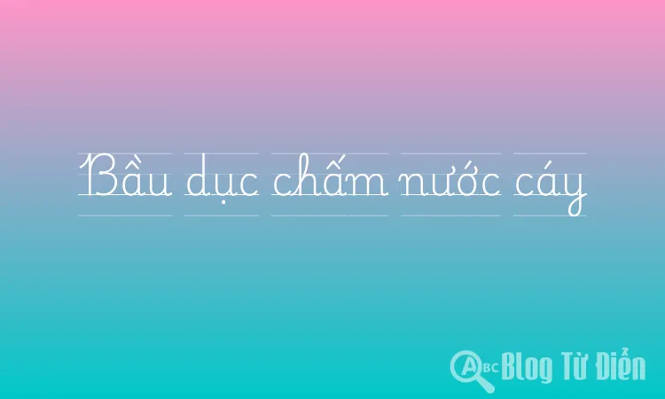 Bầu dục chấm nước cáy