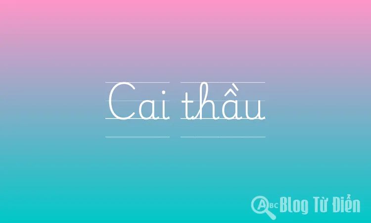 Cai thầu