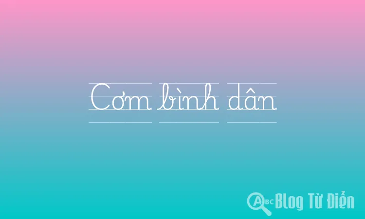 Cơm bình dân