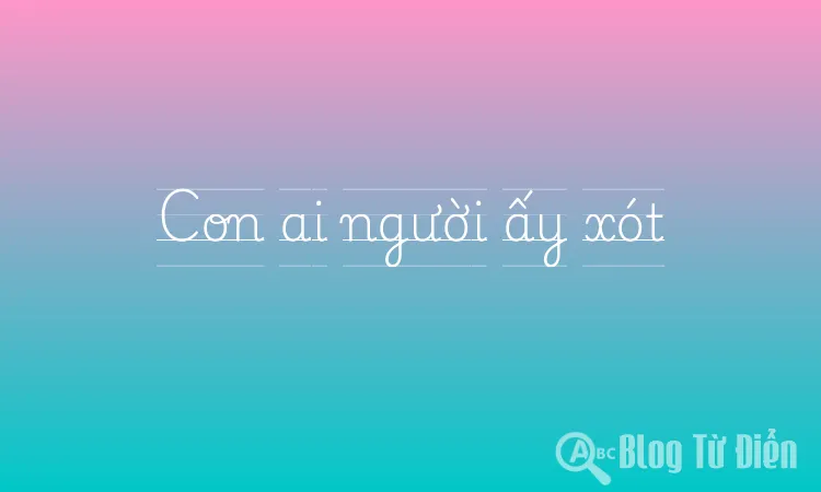 Con ai người ấy xót