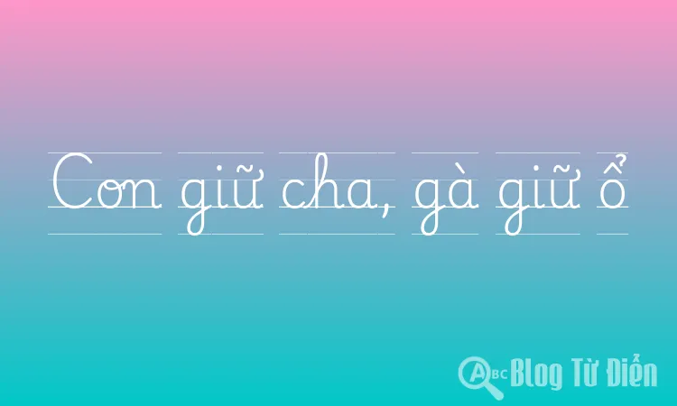 Con giữ cha, gà giữ ổ