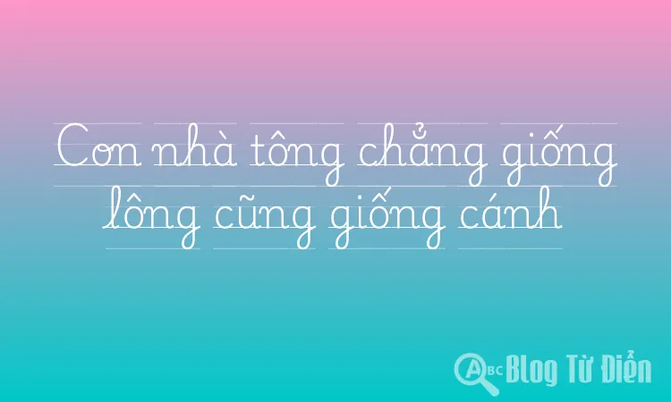 Con nhà tông chẳng giống lông cũng giống cánh