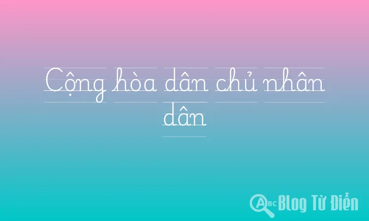 Cộng hòa dân chủ nhân dân