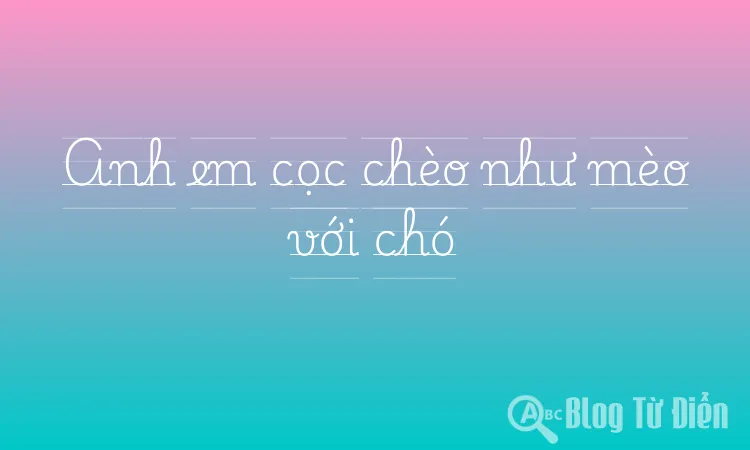 Anh em cọc chèo như mèo với chó