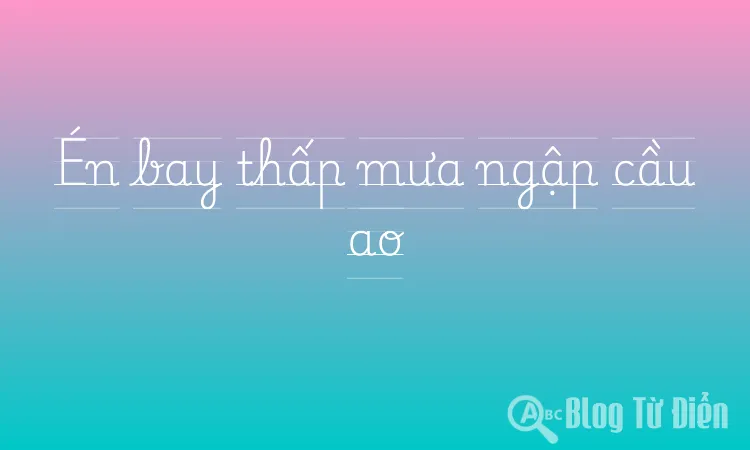 Én bay thấp mưa ngập cầu ao