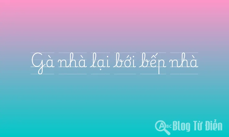 Gà nhà lại bới bếp nhà