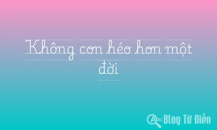 Không con héo hon một đời