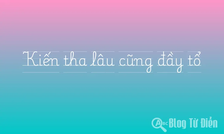 Kiến tha lâu cũng đầy tổ