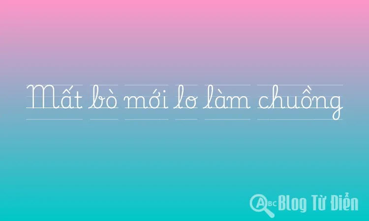 Mất bò mới lo làm chuồng