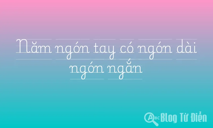 Năm ngón tay có ngón dài ngón ngắn