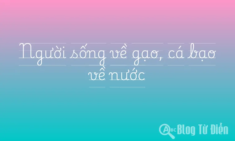 Người sống về gạo, cá bạo về nước