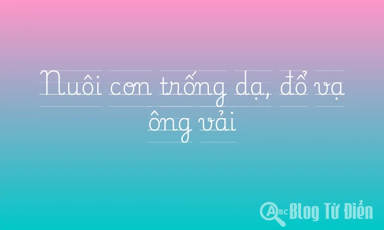 Nuôi con trống dạ, đổ vạ ông vải