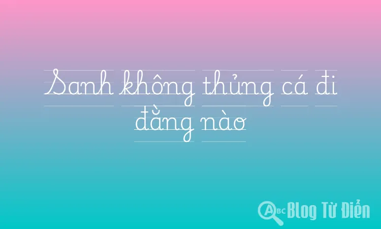 Sanh không thủng cá đi đằng nào