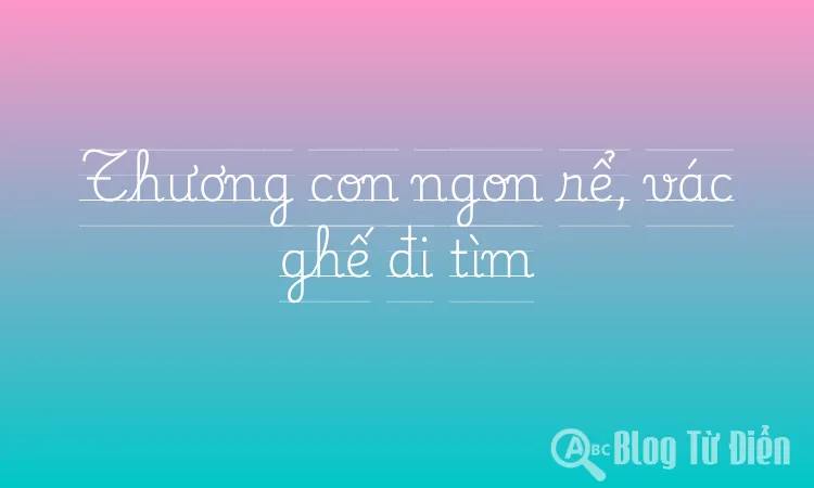 Thương con ngon rể, vác ghế đi tìm
