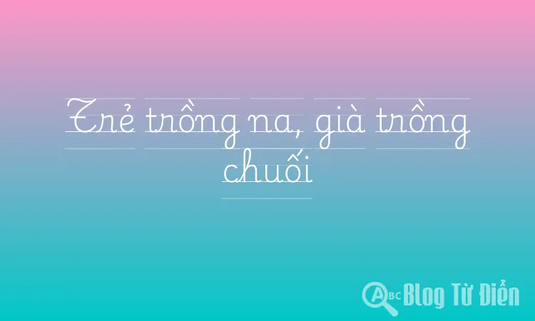 Trẻ trồng na, già trồng chuối