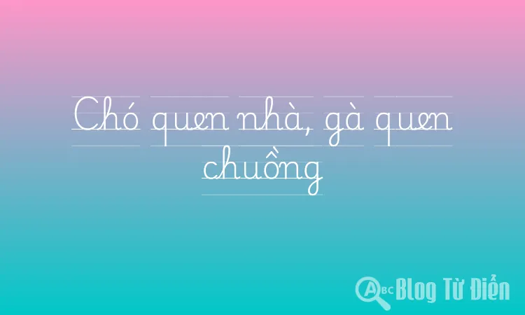 Chó quen nhà, gà quen chuồng