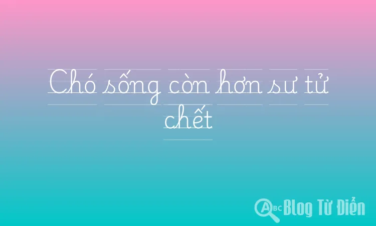 Chó sống còn hơn sư tử chết