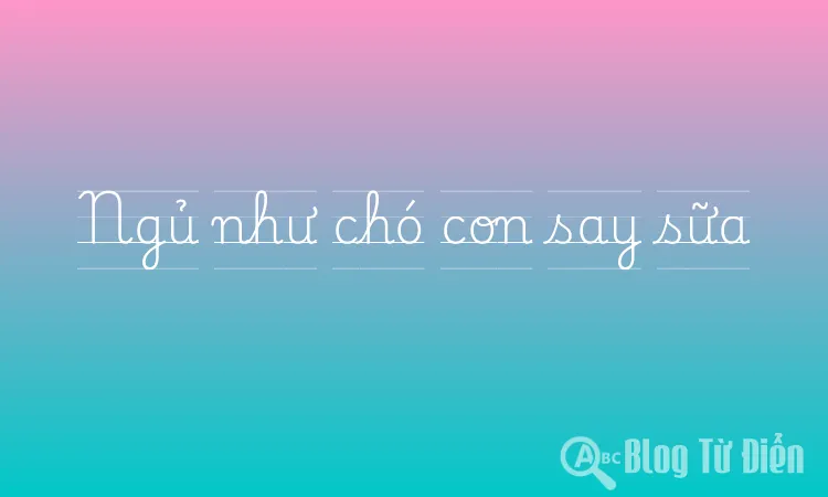 Ngủ như chó con say sữa