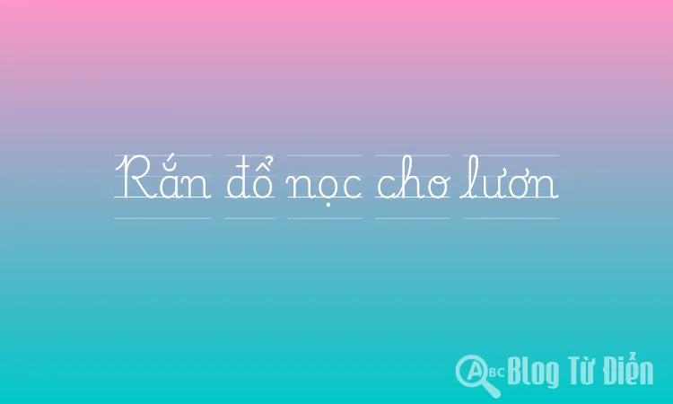 Rắn đổ nọc cho lươn