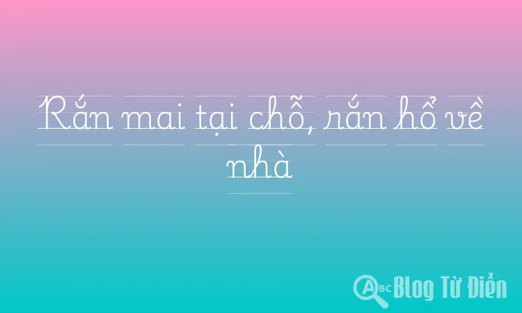 Rắn mai tại chỗ, rắn hổ về nhà