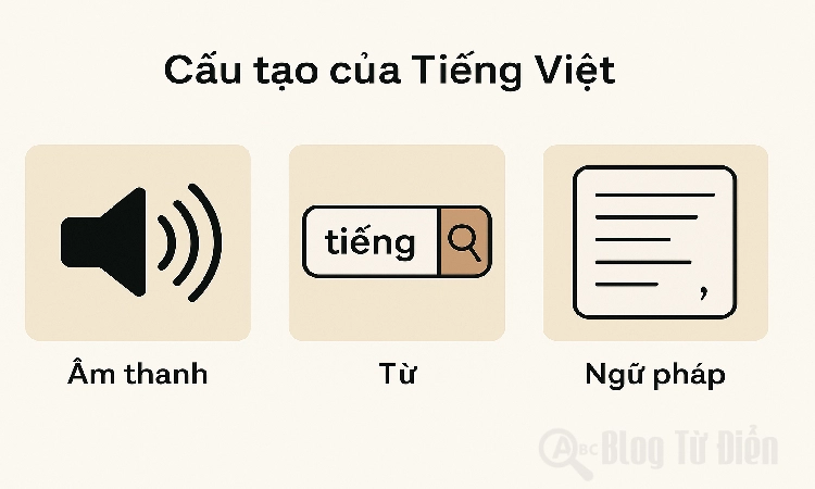 Cấu tạo âm thanh, từ và ngữ pháp trong Tiếng Việt
