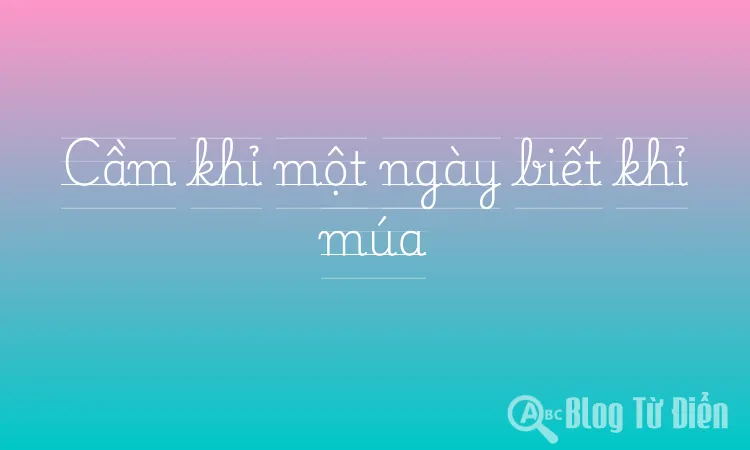 Cầm khỉ một ngày biết khỉ múa