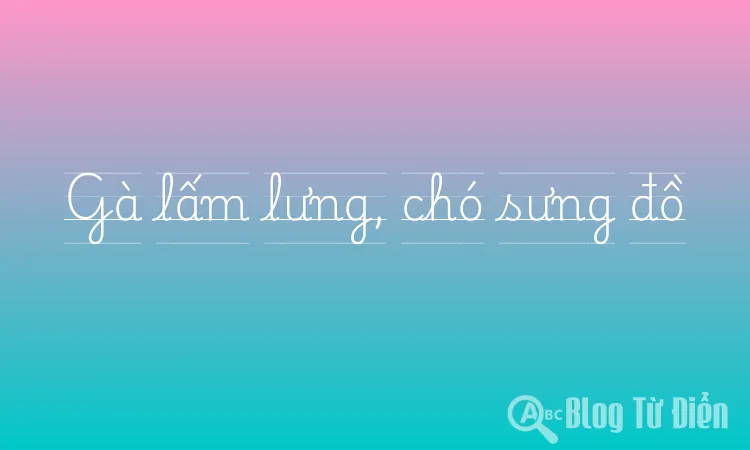 Gà lấm lưng, chó sưng đồ