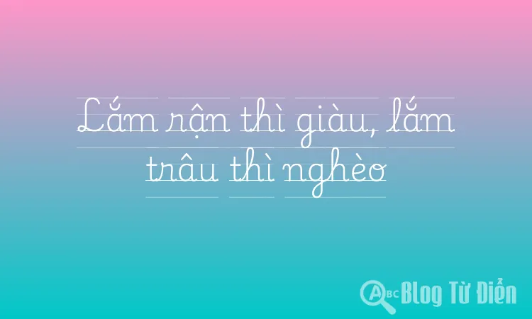 Lắm rận thì giàu, lắm trâu thì nghèo