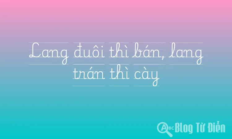 Lang đuôi thì bán, lang trán thì cày