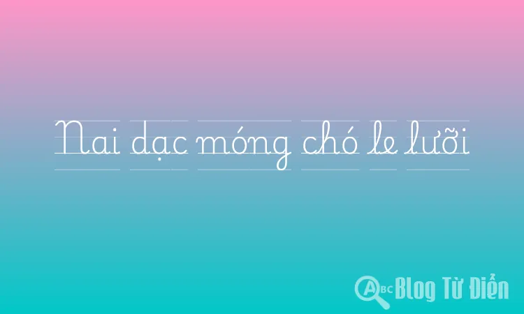 Nai dạc móng chó le lưỡi